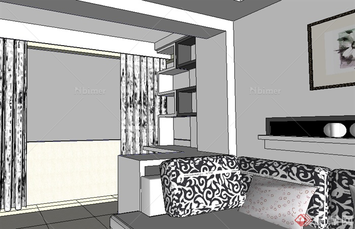 某现代卧室住宅空间模型SU设计[原创]