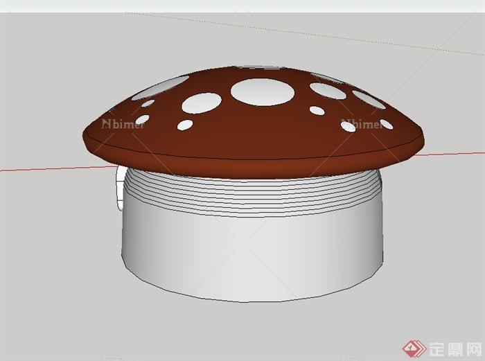 蘑菇房卫生间设计su模型