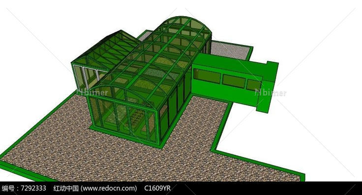 绿色种植温室SU模型