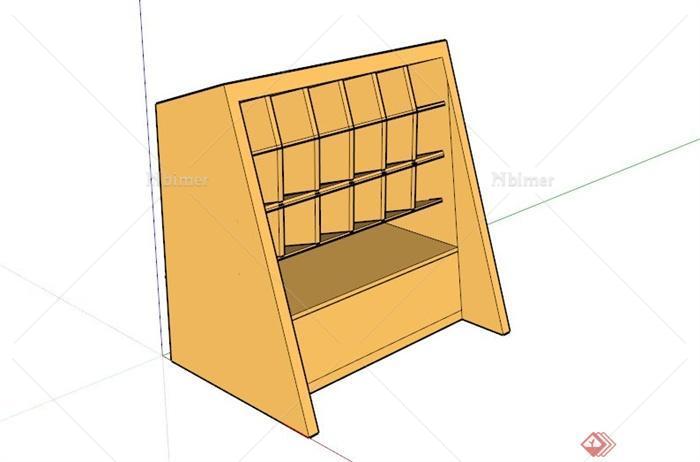 现代格子酒柜设计SU模型