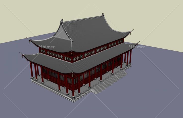 大雄宝殿(44031)su模型下载
