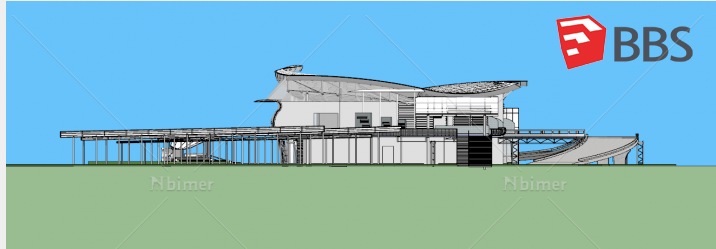 自己的汽车站建筑设计方案带SketchUp模型下载，