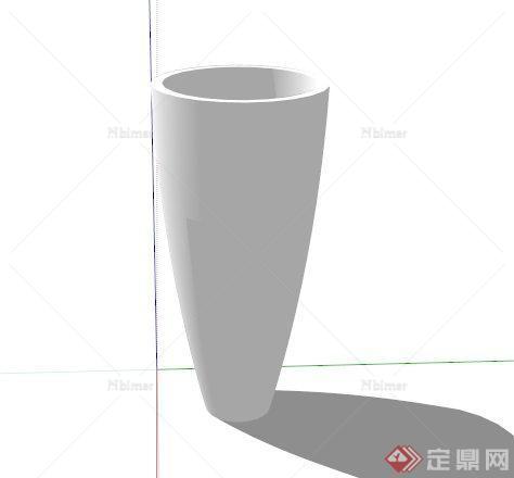 某现代圆形花瓶设计SU模型