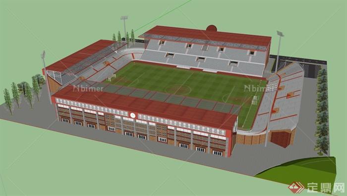 某一个足球场馆建筑设计su模型
