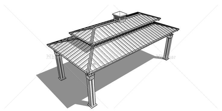 景观廊架1(119508)su模型下载