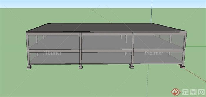 现代两层货栈设计SU模型