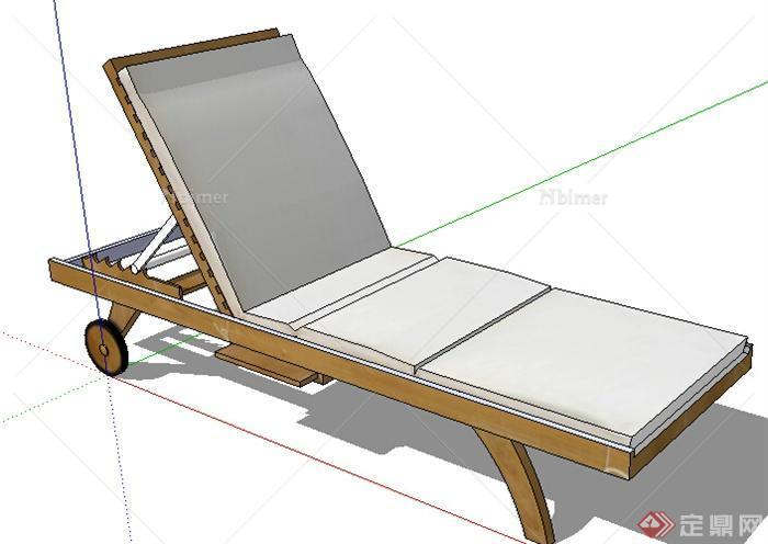 设计素材之现代躺椅设计su模型11