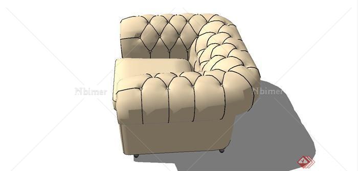 现代单独沙发椅设计SU模型[原创]