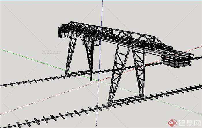 桁架式龙门吊SU模型[原创]