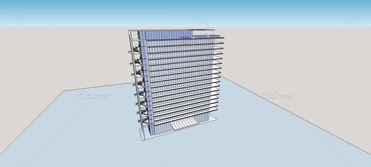现代高层办公楼(75749)su模型下载