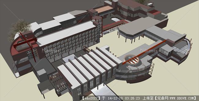 某大型公共建筑区su精致模型