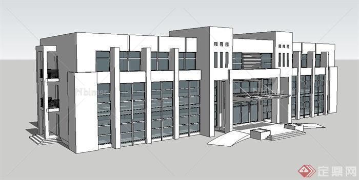某现代机关行政办公楼建筑设计su模型