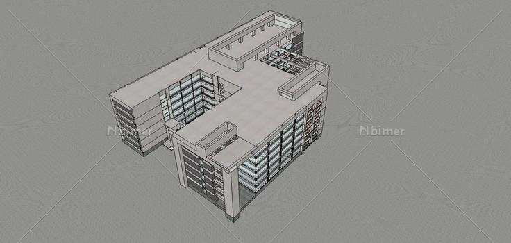 现代大学实验楼(75357)su模型下载