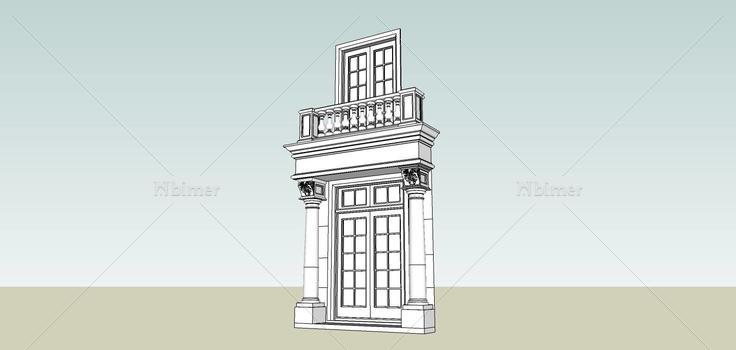 建筑构件-大门(78837)su模型下载