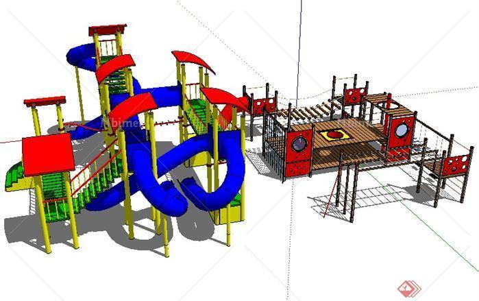 2套大型儿童游乐设施SketchUp(SU)3D模型