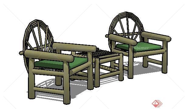 园林景观之现代风格座椅设计su模型17
