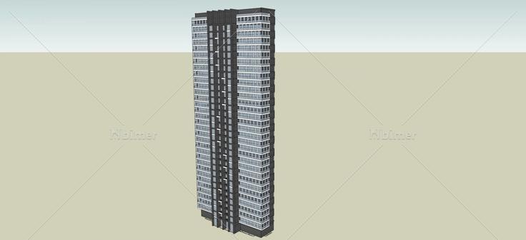 现代高层住宅(64601)su模型下载