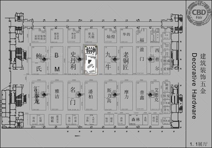 现代风格五金展会展厅设计cad、su模型及效果图[