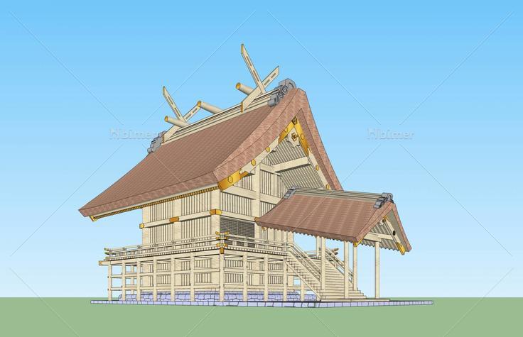 日式--出云大社(44009)su模型下载