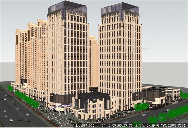 郑王村旧城改造项目方案精细SU设计模型