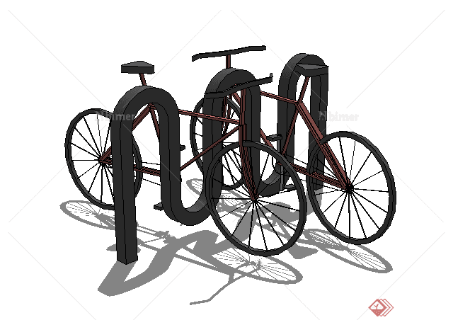 某自行车方案设计SU模型素材
