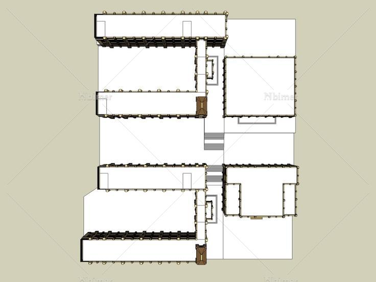 小学建筑，西式风格，四层