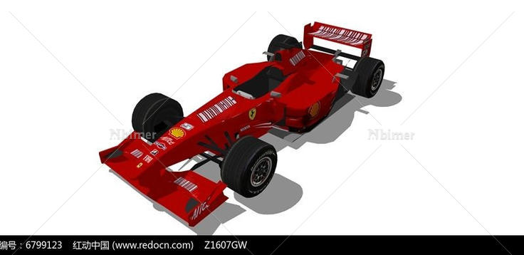 红色F1赛车模型