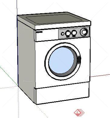 一个洗衣机SU素材模型