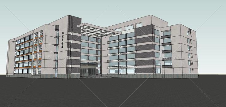 现代大学实验楼(75357)su模型下载