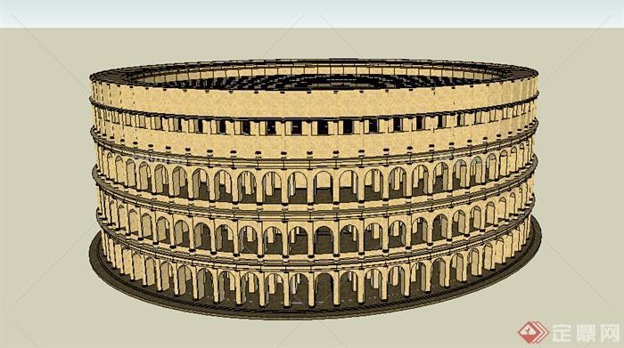 某罗马斗兽场SU模型素材