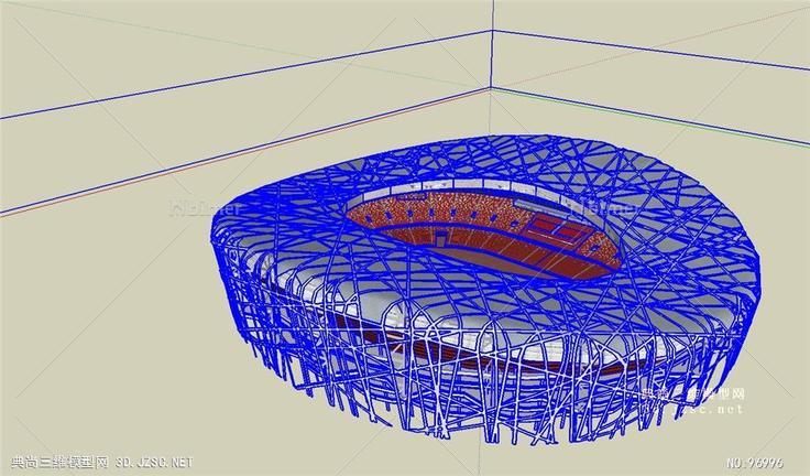 北京鸟巢体育馆SU模型