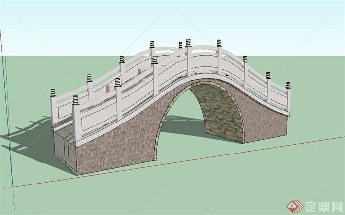 古典中式风格景观园桥设计su模型[原创]