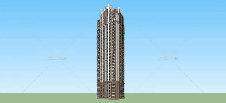 古典风格高层住宅(63948)su模型下载