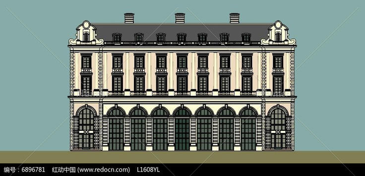 法式建筑模型