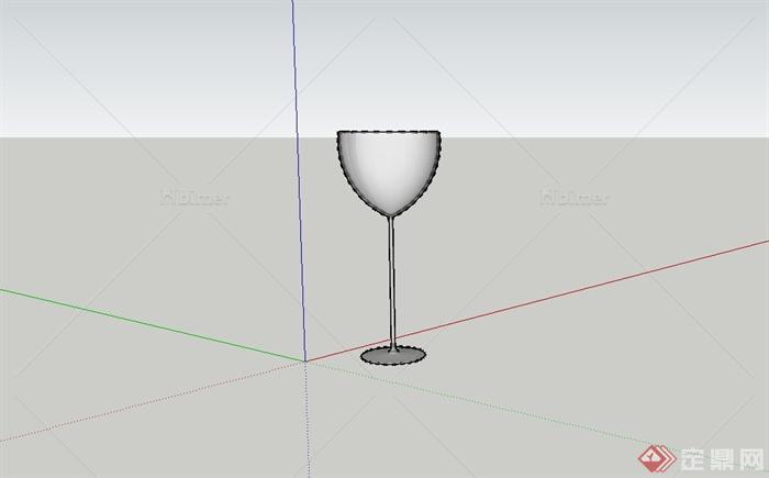 简约高脚杯设计SU模型[原创]