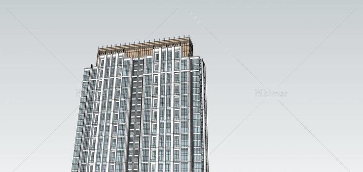 新古典风格高层办公楼(52821)su模型下载