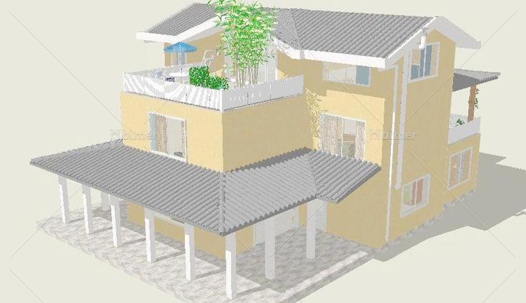 很棒的SU模型-小别墅