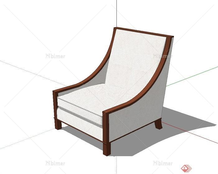 现代风格独特简约沙发椅设计SU模型[原创]