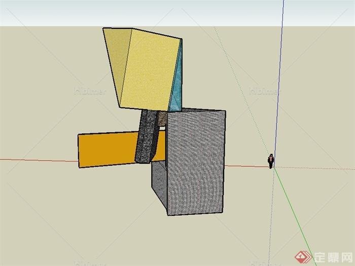 现代独特雕塑小品设计su模型[原创]