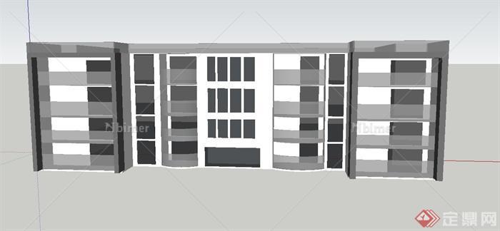 现代某四层住宅建筑设计图