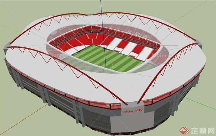 某现代足球体育馆建筑设计SU模型