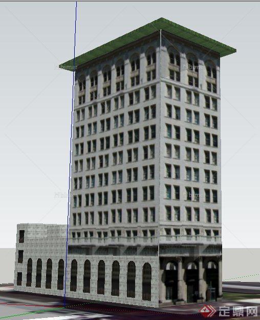 某企业集团大厦建筑设计SU模型