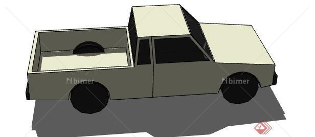 一辆车的交通工具设计SU模型