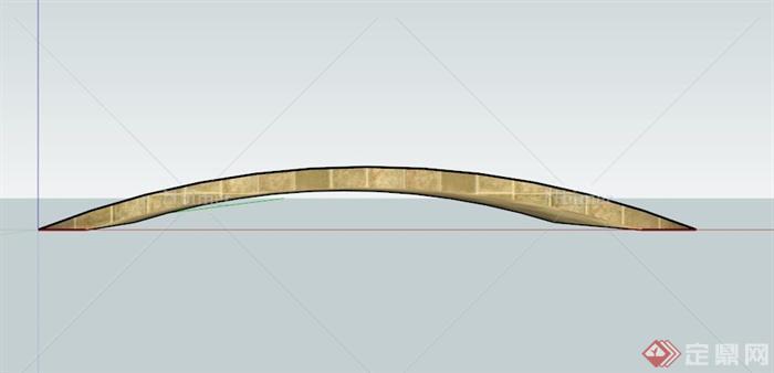 拱形石桥设计SU模型[原创]
