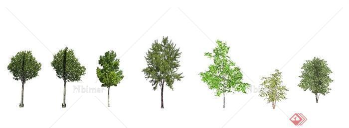 7款树木植物素材SU模型[原创]