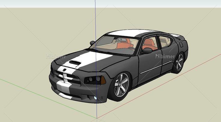 道奇肌肉车(140003)su模型下载