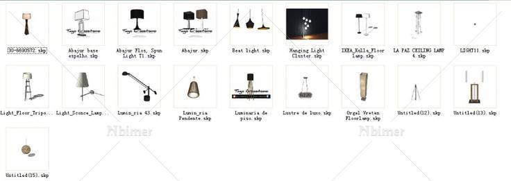 北欧高档灯具现代简洁带SketchUp模型下载分享