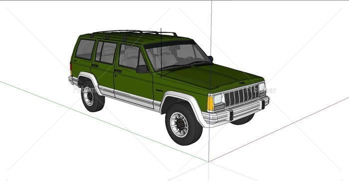 jeep大切诺基汽车设计su模型