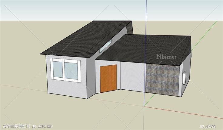 strethouse门卫保安室 su模型3d