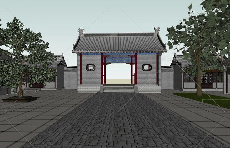 中式建筑(38778)su模型下载